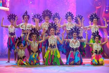 Momento de la actuación de la comparsa infantil Los Diamantes (Foto TA)